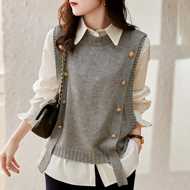 Solid Knitted Vest | Solen