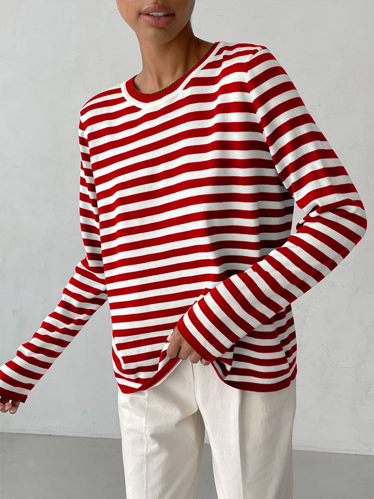 Striped Loose Sweater | Solen