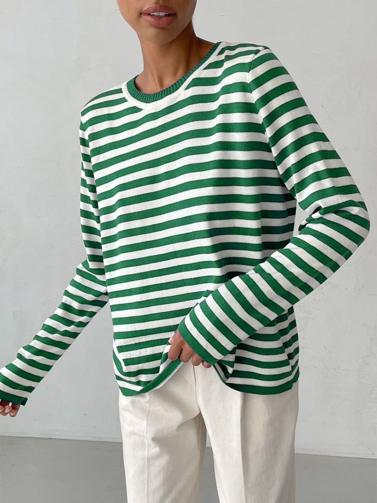 Striped Loose Sweater | Solen