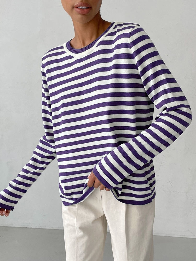 Striped Loose Sweater | Solen