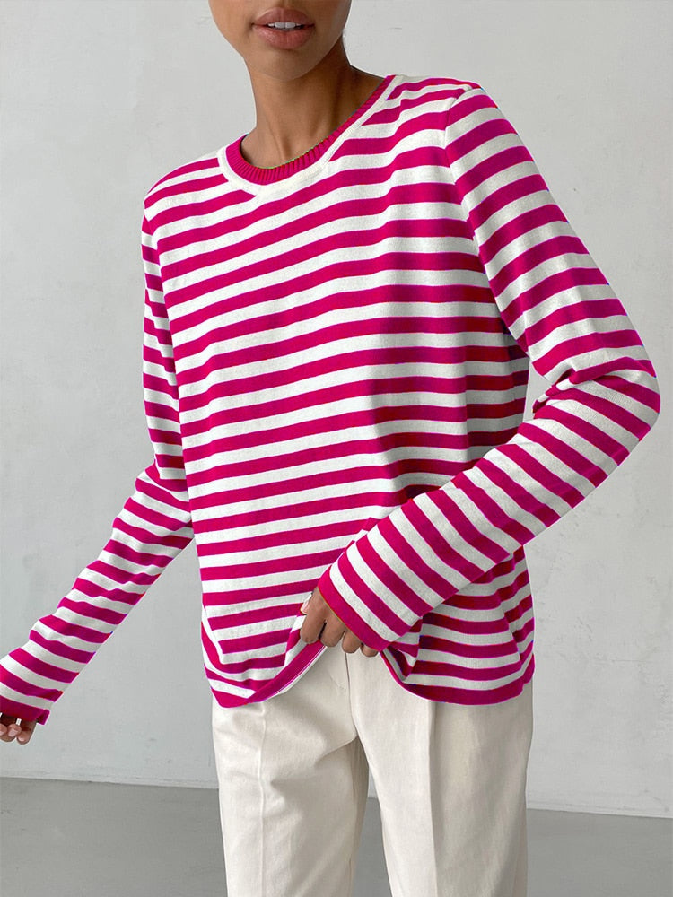 Striped Loose Sweater | Solen