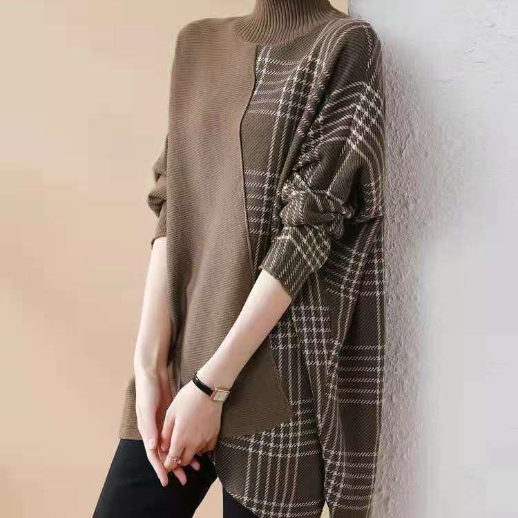 Patchwork Turtleneck Sweater | Solen
