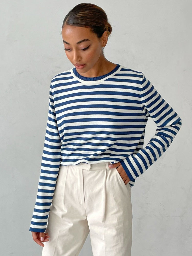 Striped Loose Sweater | Solen