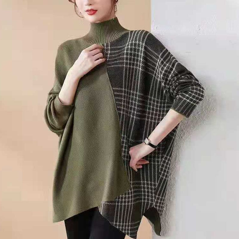 Patchwork Turtleneck Sweater | Solen